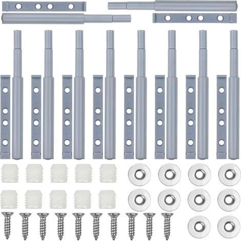 Aimant Porte Placard, 10 Pièces Push to Open Poussoir Pression Loquet Magnetique, Amortisseur Ferme Porte Poussant, Rebondeur de Tiroir D'armoire, Poussoir Placard Fermeture Magnétiques (1/5)