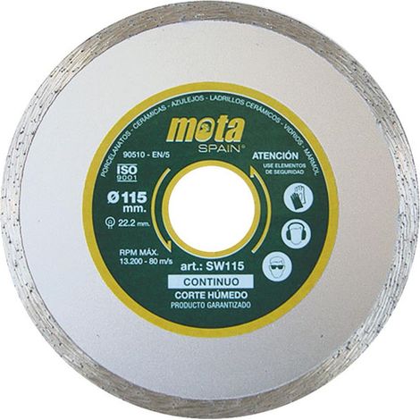Disco diamantado liso humedo ø230 mm (1/2)