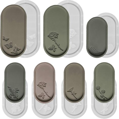 Moule ovale en silicone pour ciment, résine, béton et plâtre. (1/4)