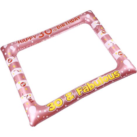 Cadre Photo Accessoire Photo Gonflable Léger et Facile à Transporter en PVC pour Décoration Anniversaire pour Fête d'anniversaire Entre Amis et Famille (1/5)