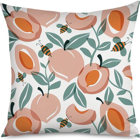 Housse de Coussin Imprimé Pêches Élégant (1/5)