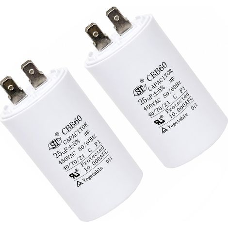 Condensateur CBB60 25uF 450V, 2 Pièces (1/5)