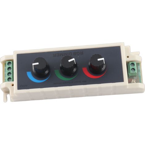 RGB-Drehregler-Dimmer zur intelligenten Helligkeitsregelung von LED-Leuchten, 3-Kanal-Controller, DC 12–24 V (1/5)