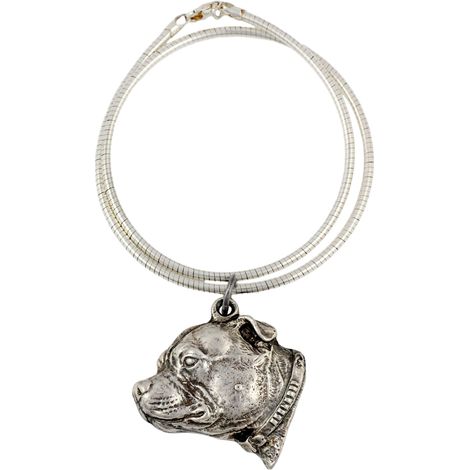 Collier pour Staffordshire Bull Terrier (Staffik, Staffi III) - bijou unique pour les amoureux des chiens, pendentif serpent original signé Art-Dog (1/5)