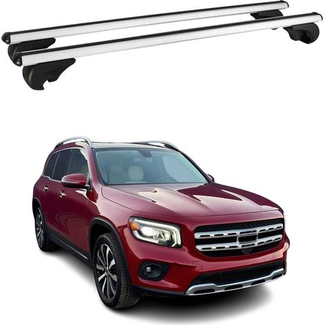 OMAC Aluminium Dachträger Querträger für Mercedes GLB X247 2019-2026 – TÜV / DIN 75302:2019 – Abschließbar – Max. 75 kg – 2 Stangen Silber (1/5)