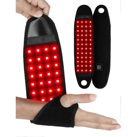 Rotlicht und Infrarotlicht für Hände, Infrarotlicht-Handgelenkbandage, tragbar, warme Rotlicht-Handgelenkbandage, Kompression (1/5)
