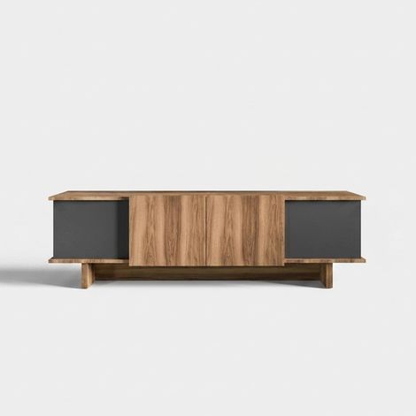 Mobili TV, tavolo TV, credenza bassa Stand Antracite Noce (1/4)