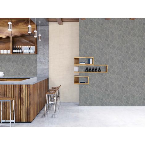 Papier peint bois, planche de bois beige clair, chambre, cuisine, 781291 (1/4)