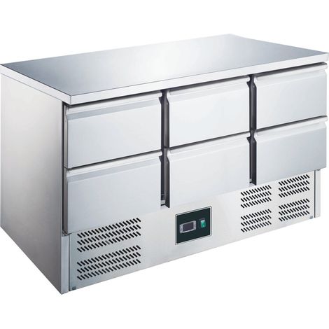Table réfrigérée - 6 tiroirs - Inox - Professionnel - Saro