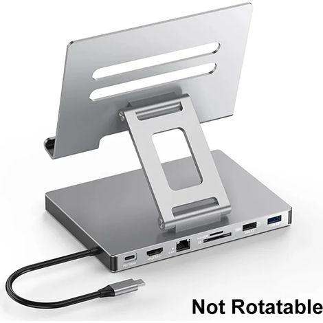 Station d'accueil (7 en 1, base non rotative), adaptateur Type-C vers HDMI, 4K 30 Hz, 100 Mbps, PD 100 W, convient aux ordinateurs portables. (1/5)