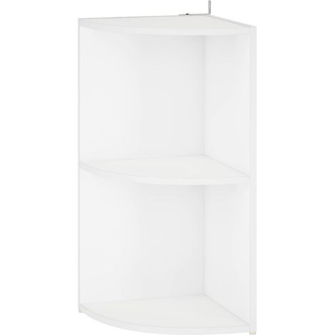 Corner Shelf 2-Tier 41.5 x 41.5 x 72 cm Engineered Wood White vidaXL (1/5)