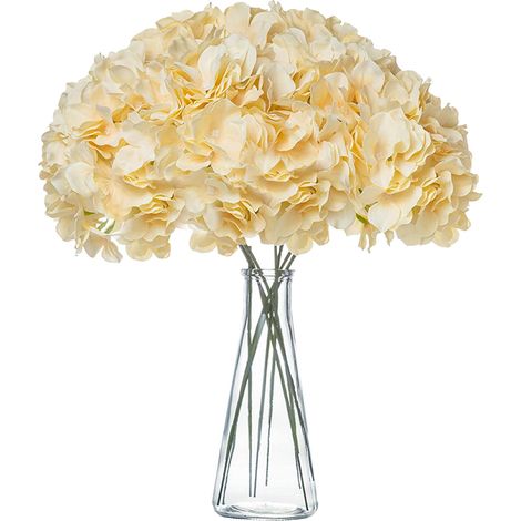 Bouquet De Fleurs Artificielles - Hydrangea Simulée - Décoration Intérieure Et Extérieure - 5 Pièces