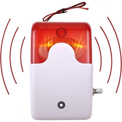 Alarme sonore clignotante 12V 110 dB Alarme réglable Avertisseur de sécurité pour lieux publics Évacuation d'urgence (1/5)