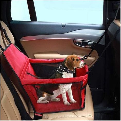 Sitzerhöhung für Hunde und Katzen – Wasserdichter Bezug aus Oxford-Gewebe – Sicherheitsgurt – Maße: 40 x 30 x 25 cm (1/5)