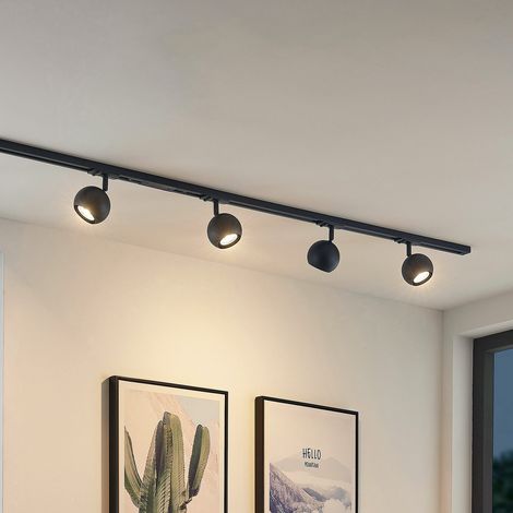 [GEBRAUCHT] B-Ware Lindby Guus 1 Phasen Schienensystem Deckenlampe Lampe Leuchte 4 Fl. Gu10 Schwarz