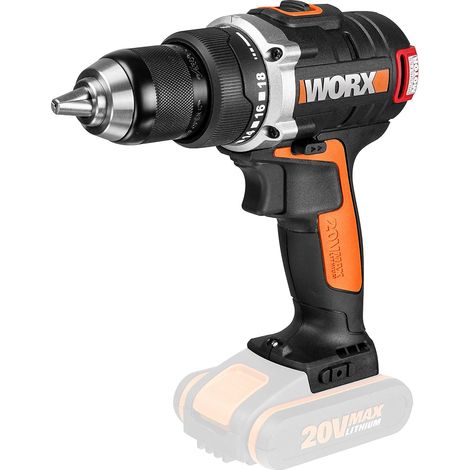 Perceuse visseuse sans fil Brushless 20V-2Ah - WX175.9 - 60Nm ⌀13mm (Livrée sans batterie ni chargeur, 2 vitesses, lumière LED intégrée) (1/5)