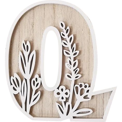 Lettres En Bois - 5 Pouces - Alphabet A À Z - Peinture Possible - Décoration Murale Pour Chambre D'Enfant Mariage Maison - Lot De 26 (1/5)