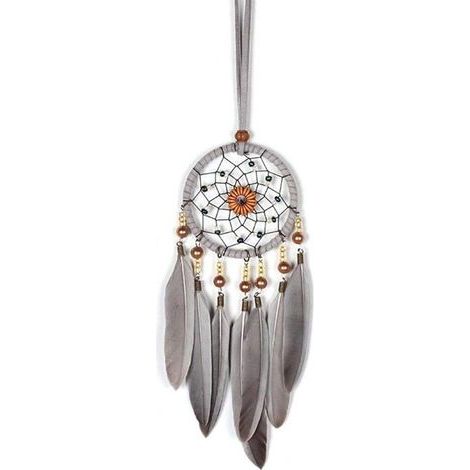 Dream catcher feather car charm, rearview mirror pendant, decorative trinket.