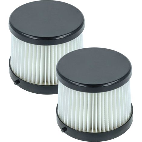 vhbw 2x Staubsaugerfilter kompatibel mit Dewalt DCV5011H, DCV501HB Staubsauger - HEPA-Filter Schwarz Weiß