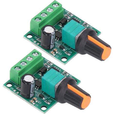 Variateur de vitesse PWM 2 pièces, régulateur de tension DC 1,8V-12V pour ventilateur et pompe, contrôleur de vitesse moteur (1/5)