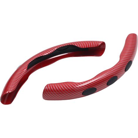 Ensemble 2 Enjoliveurs de Volant Auto Fibre de Carbone Rouge par Transfert d'Eau Compatible Kia Sportage Niro (1/5)