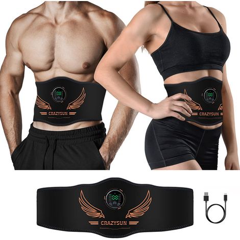 Ceinture abdominale gainante, stimulateur musculaire, masseur abdominal, ceinture amincissante, rechargeable par USB (1/5)