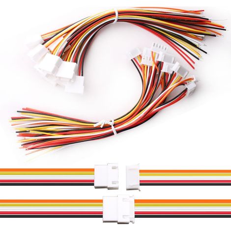 10 Paires 2.54 XH 5Pin Connecteur Mâle et Femelle, Connecteur avec Câble Électrique 150mm 26AWG, Micro Connecteur Plug Prise (1/5)