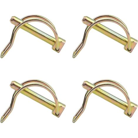 Lot de 4 goupilles de verrouillage rondes en zinc de 8 mm pour rail de ferme, pelouse (1/4)