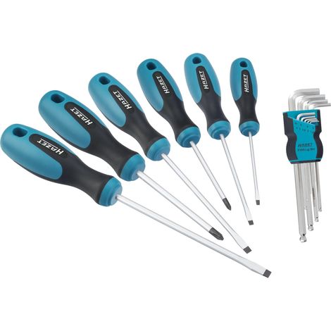 Jeu de tournevis 810/2 ∙ Profil Phillips PH, Profil à fente, Profil à 6 pans intérieurs ∙ 15 pièces ∙ 0,5 x 3 – 1,2 x 6,5 ∙ PH1 – PH2 ∙ 1,5 – 10 (1/4)