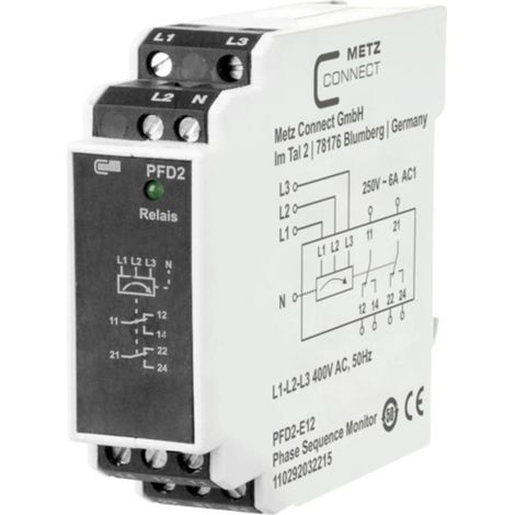 Relais de surveillance 400 V/AC (max) 2 inverseurs (RT) Metz Connect 110292032215 1 pc(s) (1/3)