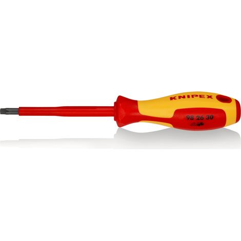 KNIPEX 98 26 30 Destornilladores para tornillos Torx® mango aislante en dos componentes, según norma VDE Barnizados 210 mm