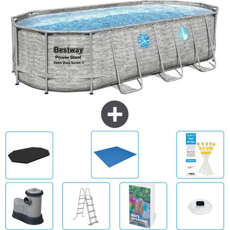 Bestway Bestway Power Steel Ovale - 549x274x122 cm - 8-pièces S596 (1/4)