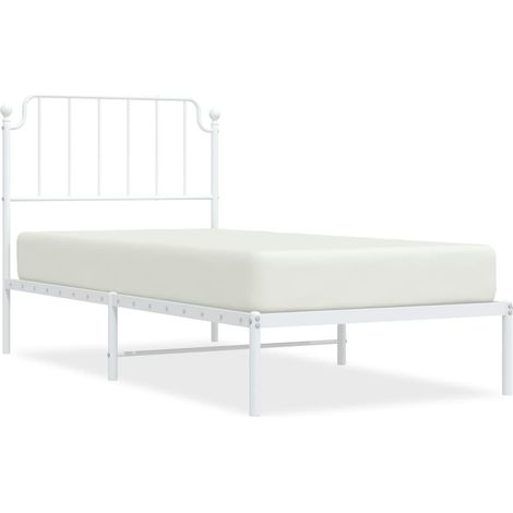 Maison Exclusive - Giroletto con Testiera Metallo Bianco 90x200 cm (1/5)