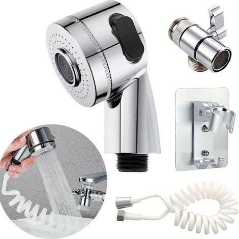 Rallonge pour pommeau de douche extérieur, adaptateur pour robinet de salle de bain, robinet de lavabo, ensemble pommeau de douche extérieur (1/4)