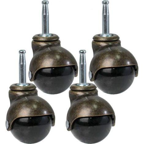 4 ruedas giratorias vintage de 50 mm con rodamientos de bolas para reemplazo de muebles (1/5)