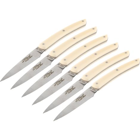 Laguiole Jean Dubost - Set di coltelli of (6 pezzi, acrilico), avorio