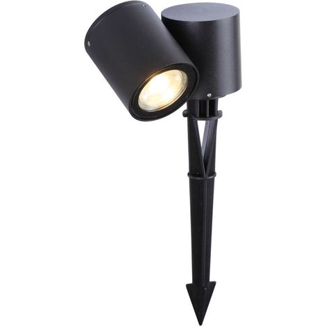 projecteur extérieur sur piquet - aric topaze - gu10 - avec lampe led 6w - 3000k - aric 50914 (1/7)