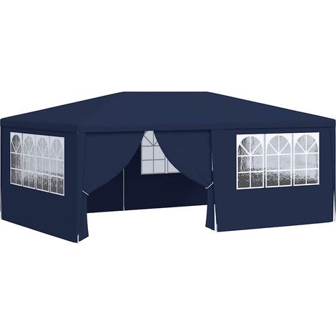 Maison Exclusive - Profi-Partyzelt mit Seitenwänden 4×6 m Blau 90 (1/5)