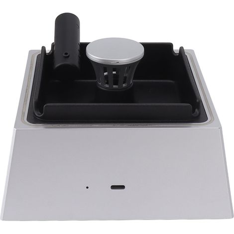 Purificateur d'air pour chambre à coucher, purificateur d'air pour bureau avec porte-cigarette, petit purificateur d'air à 2 vitesses, élimine la fumée, couleur argent (1/5)