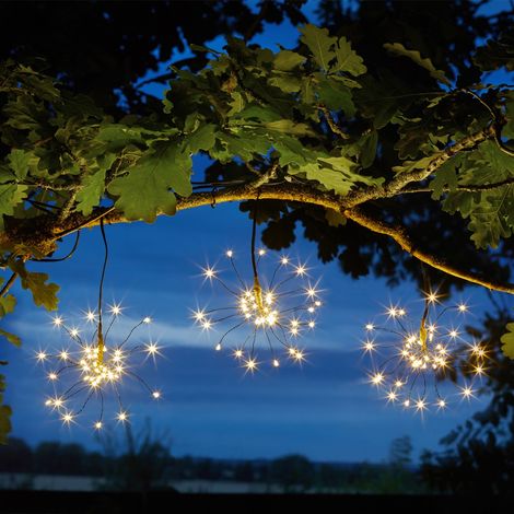 Smart Garden Triple Starburst Solar String Light Garden White or Coloured LED (1/4)
