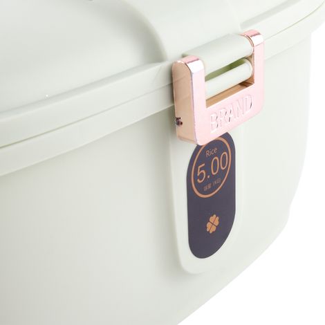 Conteneur à riz hermétique et étanche à l'humidité pour usage domestique, boîte de rangement pour riz, bac de stockage pour riz, bocal de conservation pour céréales et farine de qualité alimentaire, h (1/5)