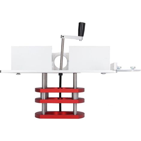 Decdeal Ascenseur de routeur avec Base de levage de plaque supérieure, travail du bois, rainurage, Table de chanfreinage, argent