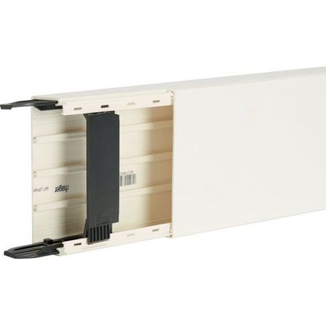 Goulotte distribution PVC Lifea blanc pur 40x110 - Solution idéale pour cheminement câbles - Hager