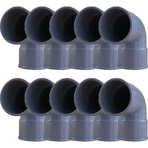 10 raccords PVC 87°30 Femelle/Femelle Ø40 - First Plast (1/4)