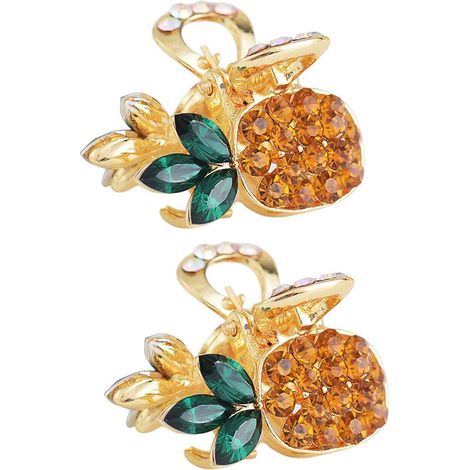 Pince À Cheveux - Pince En Alliage Avec Strass - Pour Femme Et Fille - 2 Pièces (1/5)