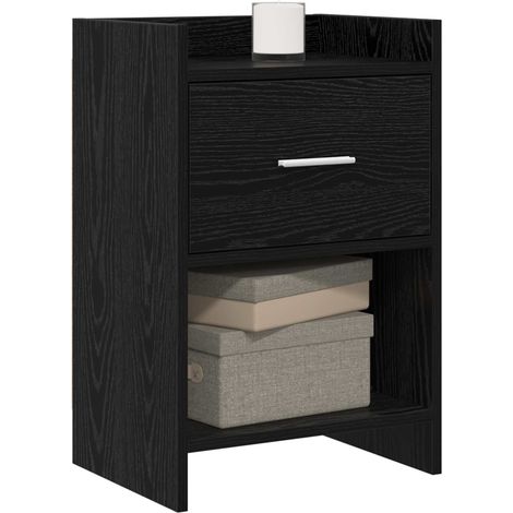 Maison Exclusive - Comodini Rovere Nero 40 x 30 x 60 cm Legno ingegnerizzato (1/5)