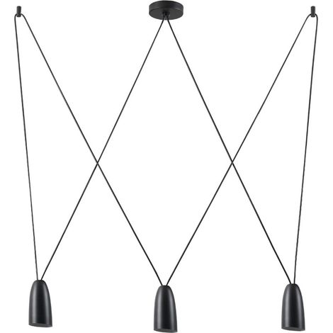 Lampada a sospensione nera Sistema 3xG9 40W Maxlight (1/4)