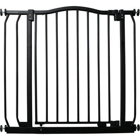 Bettacare Curved Top Dog Gate, 80cm - 89cm, Matt Black, Pressure Fit Pet Gate for Dog and Puppy, Pet and Dog Barrier