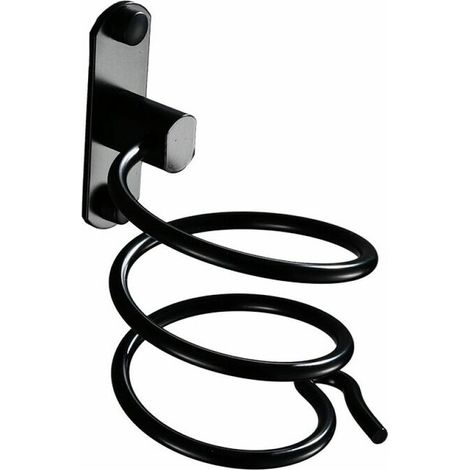 SHINING HOUSE Haartrocknerhalter, mit stanzfreiem Kleber und Schraube, wandmontierter Haartrocknerhalter, Haartrocknerhalter mit Steckdosenhalter, für Hotel, Friseursalon, 15,7 cm  10,8 cm  9,8 cm, Sc (1/5)