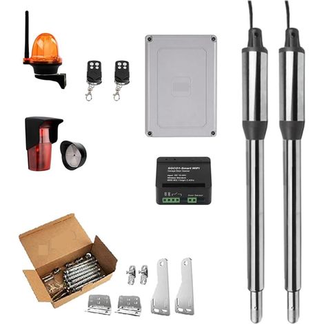Kit d'ouvre-portes automatiques Ouvre-porte automatique WIFI maison ferme Cottage porte battante for 16ft longueur ou 600lb ouvre-porte plus proche actionneur linéaire pour accessoires de portail coul (1/5)